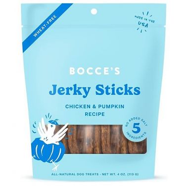 Bocce's Bakery Grazers - Chicken & Pumpkin Jerky Sticks Dog Treats